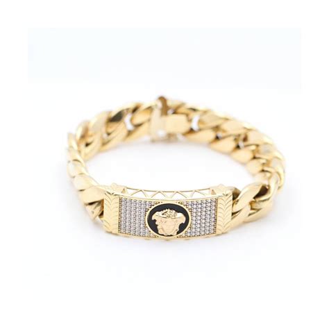 pulseras de oro hombre versace